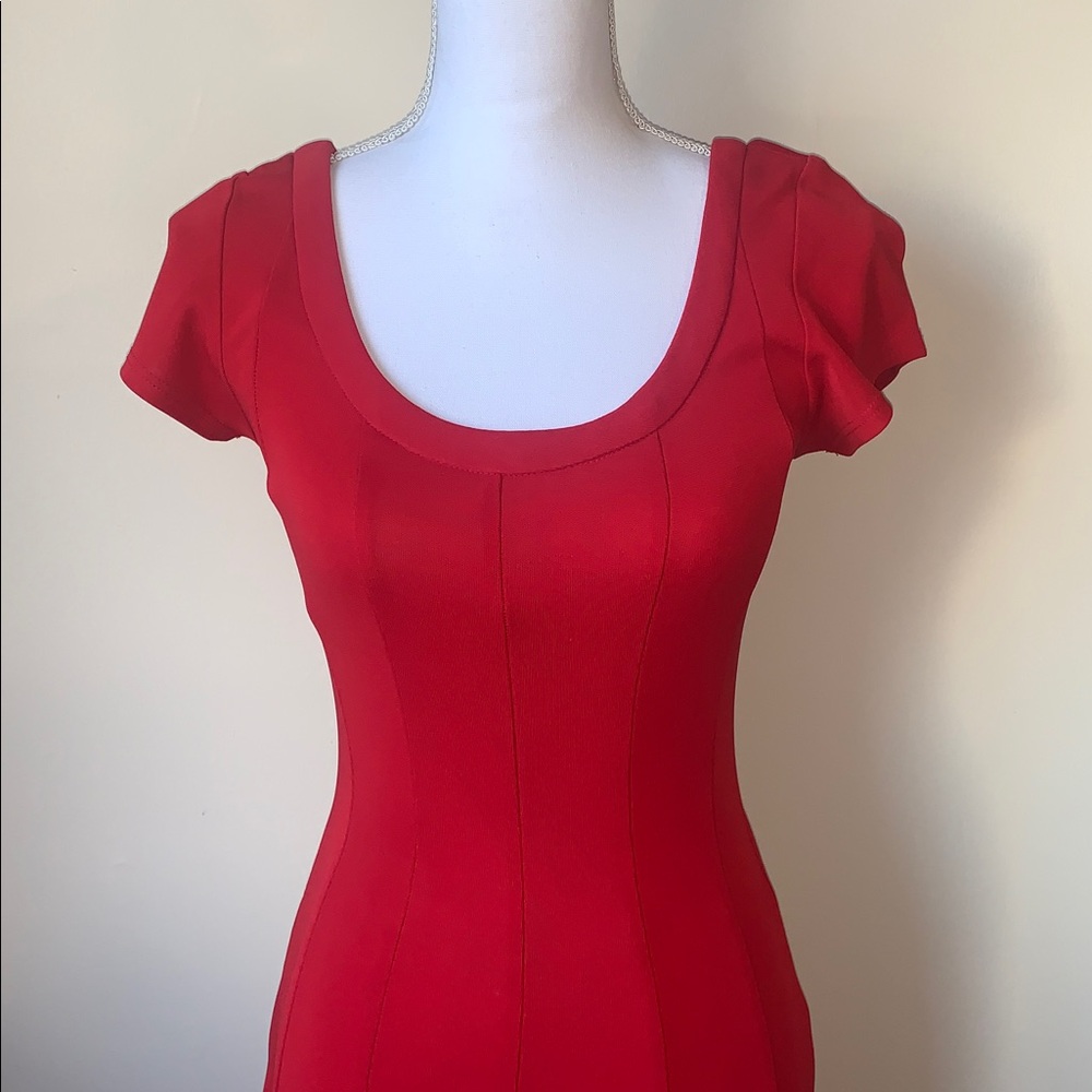 Moda International Red Dress Size 6 - Picture 4 of 7